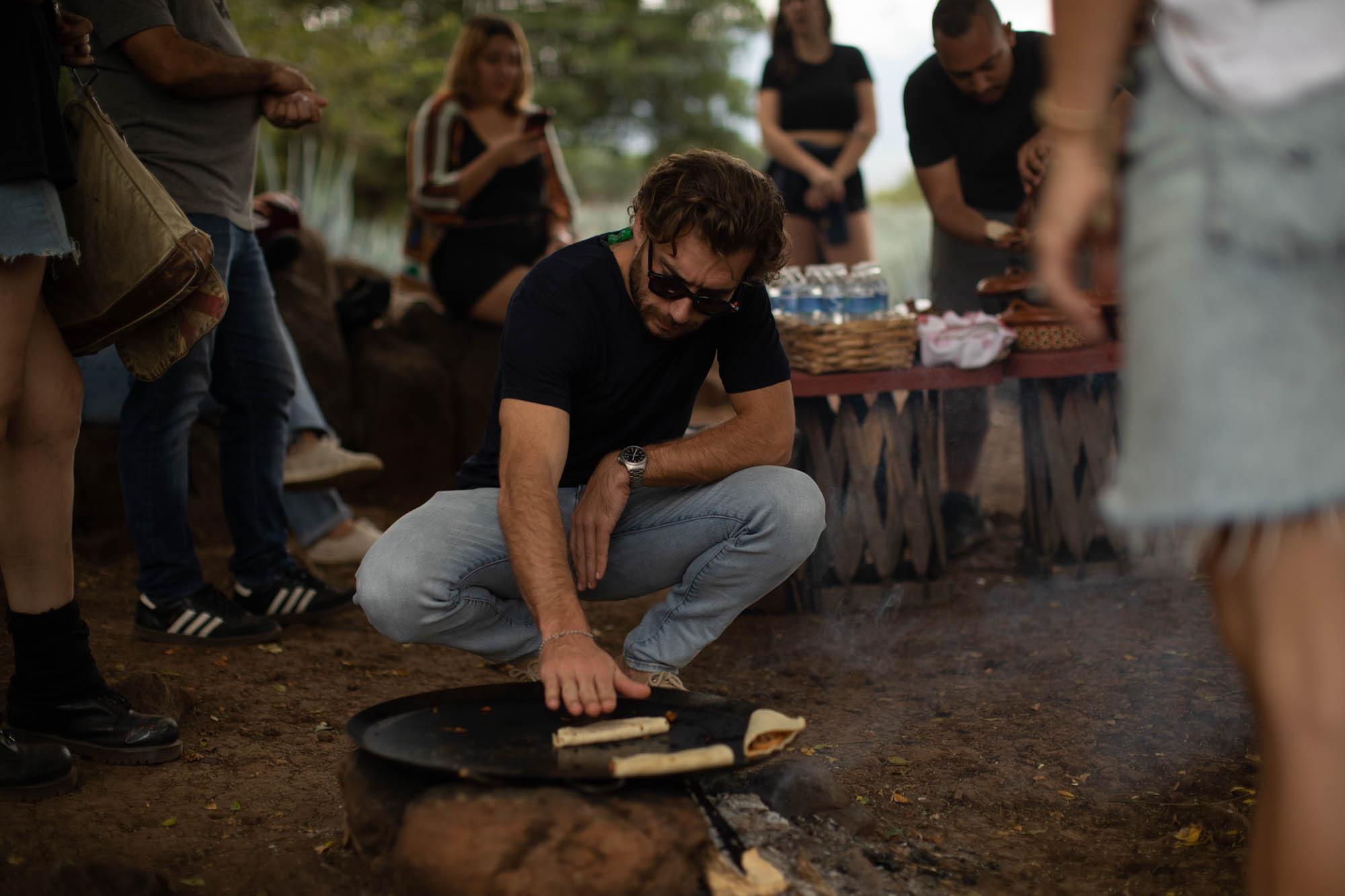 Enjoy a traditional meal in the Agave fields